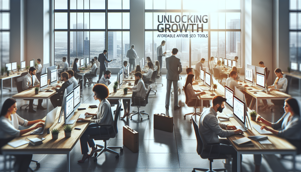 A professional, high-quality photograph showing Unlocking Growth: The Importance of Affordable SEO Tools. Natural lighting, realistic scene, photorealistic style. Wide angle shot, 16:9 aspect ratio. Professional photography, detailed, high resolution. Context: affordable SEO tools comparison. NO text, NO watermarks, NO logos. Clean, professional image.