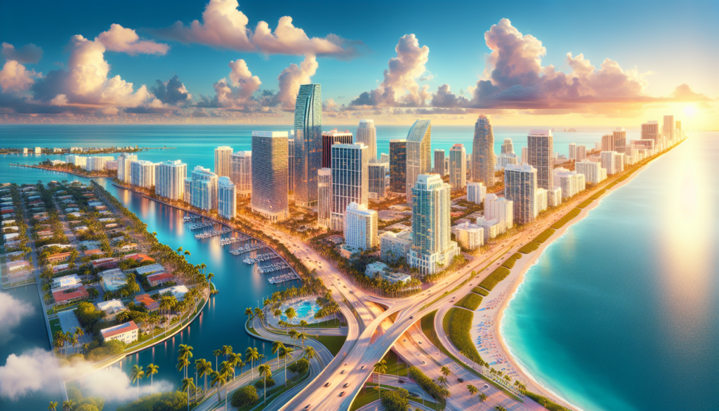 A professional, high-quality photograph showing Why Miami's Climate is a Magnet for Investors. Natural lighting, realistic scene, photorealistic style. Wide angle shot, 16:9 aspect ratio. Professional photography, detailed, high resolution. Context: real estate in miami. NO text, NO watermarks, NO logos. Clean, professional image.