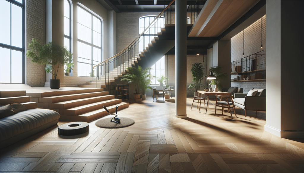 A professional, high-quality photograph showing Transformez votre espace : L'impact d'un plancher rénové. Natural lighting, realistic scene, photorealistic style. Wide angle shot, 16:9 aspect ratio. Professional photography, detailed, high resolution. Context: étapes de rénovation de plancher. NO text, NO watermarks, NO logos. Clean, professional image.