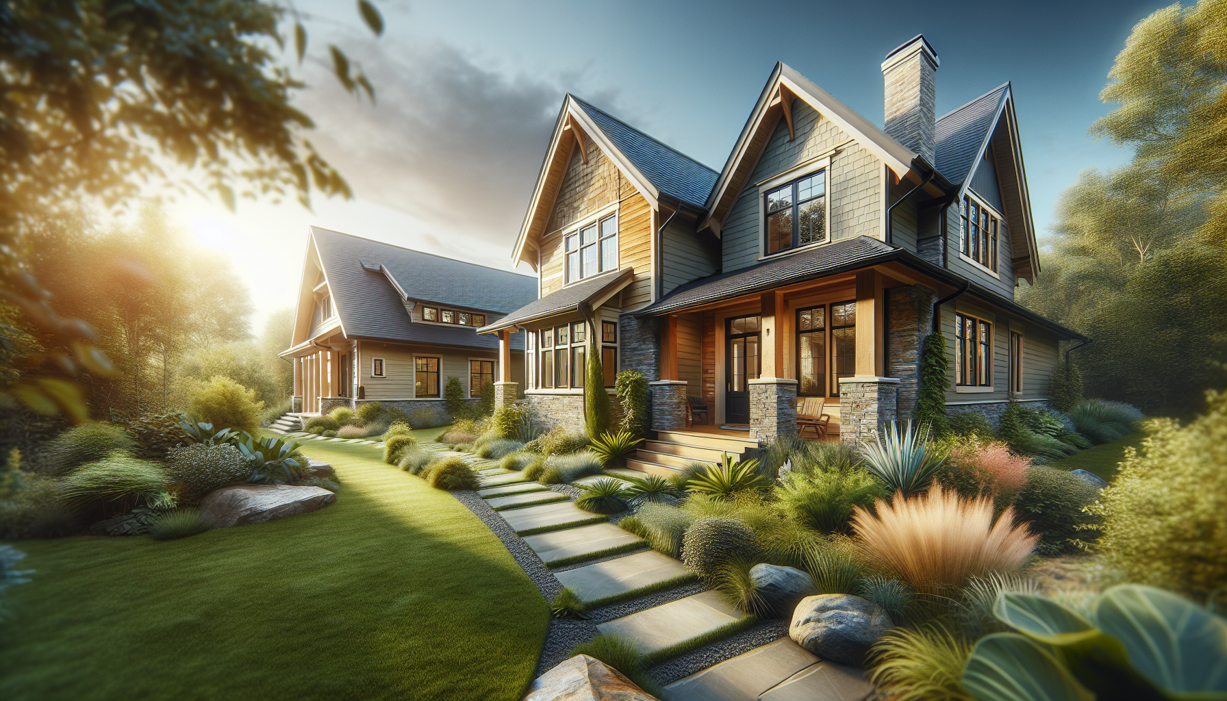 A professional, high-quality photograph showing Transform Your Home: The Eco-Energizing Benefits of Rénovation Extérieure. Natural lighting, realistic scene, photorealistic style. Wide angle shot, 16:9 aspect ratio. Professional photography, detailed, high resolution. Context: rénovation extérieure écoénergétique. NO text, NO watermarks, NO logos. Clean, professional image.